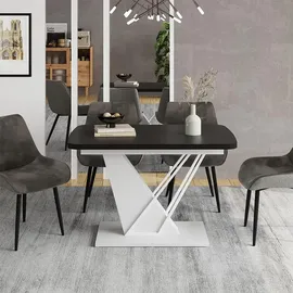 Vicco Fenaro 120 x 77,4 x 80 cm ausziehbar Schwarz/Weiß
