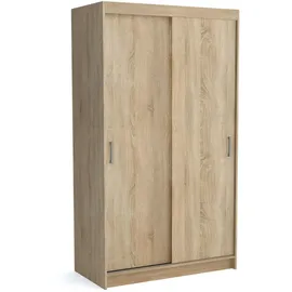masseno Schwebetürenschrank NICOLA 120 x 215 x 60 cm Braun