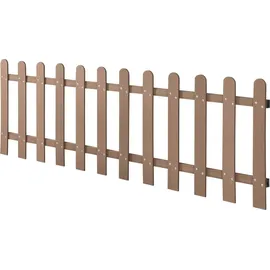 [neu.holz] Lattenzaun 200 x 60 cm Braun/WPC
