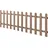 [neu.holz] Lattenzaun 200 x 60 cm Braun/WPC