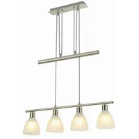 LINDBY Simeon 4-flg. dimmbar 72,5 cm Glas/Metall