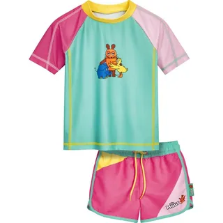 Playshoes UV-Schutz Bade-Set DIE MAUS Freunde pink/rot 122/128