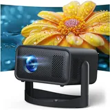 Smart Beamer 4K Unterstützt Android 11, Mini Beamer Heimkino mit WiFi 6 BT 5.0, Tragbarer Projektor Klein Automatischer Trapezkorrektur, Elektrischer Fokus Kompatibel mit TV/HDMI/USB/PS5 Stick