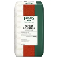 FUCHS Professional Paprika Delikatess hochrot schärfefrei | Schonend vermahlen, mildes Gewürz | Profi-Qualität für Großverbraucher und Gastronomie | 1 kg im recyclebaren Beutel