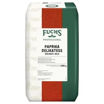 FUCHS Professional Paprika Delikatess hochrot schärfefrei | Schonend vermahlen, mildes Gewürz | Profi-Qualität für Großverbraucher und Gastronomie | 1 kg im recyclebaren Beutel