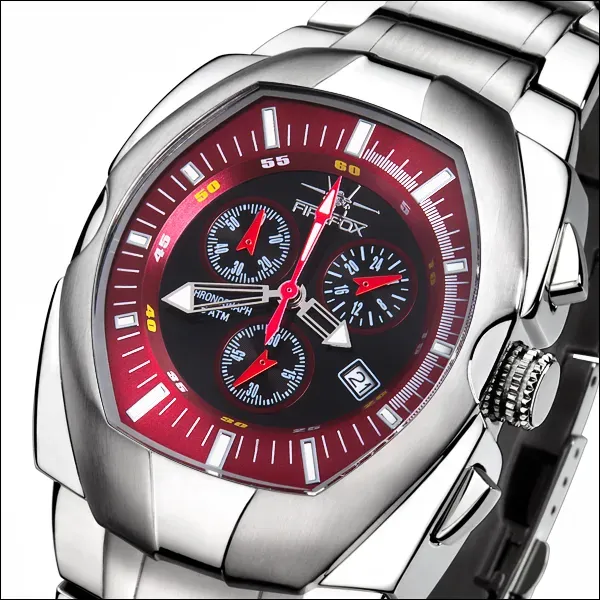 FIREFOX - CHRONOGRAPH THE THING - bordeaux rot / 42 x 50 MM