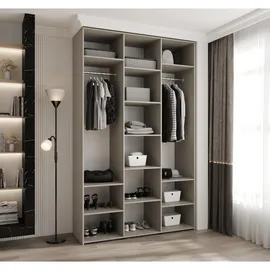abiks möbel Drehtürenschrank COMO 150 x 245,5 x 50 cm Schwarz
