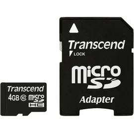 Transcend microSDHC Class 10 + SD-Adapter 4 GB