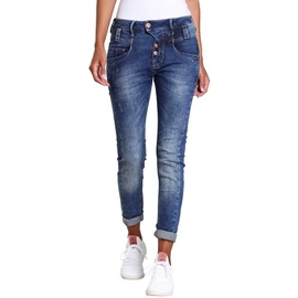 Gang Slim-fit-Jeans »94MARGE«, mit besonderem 4-Knopf-Verschluss, Gr. 34 (44) - N-Gr, blue used, , 15109768-34 N-Gr