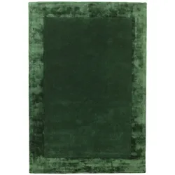 KADIMA DESIGN Designerteppich Woll-Viskose-Kombination | 200x290 cm | Grün | Handarbeit | Weich und luxuriös