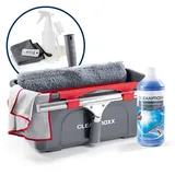 Clean Maxx CLEANmaxx Fensterreiniger Set Professional, grau/rot