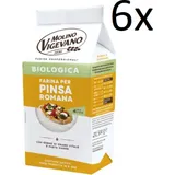 6x Lo Conte Molino Vigevano Bio-Mehl für Pinsa Romana mit Weizenkeimen 500g