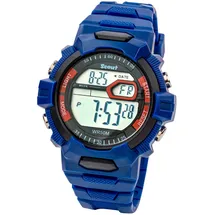 Scout The Digi 280308001 Gehäusefarbe Blau Silikonarmband Blau