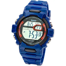 Scout The Digi 280308001 Gehäusefarbe Blau Silikonarmband Blau