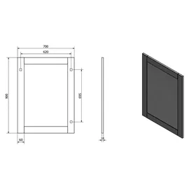 a&n&a aQualine Favolo 70 x 90 cm Weiß