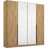 Rauch Drehtürenschrank Artemis 181 x 210 x 54 cm Weiß/Eiche Artisan