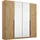 Rauch Drehtürenschrank Artemis 181 x 210 x 54 cm Weiß/Eiche Artisan