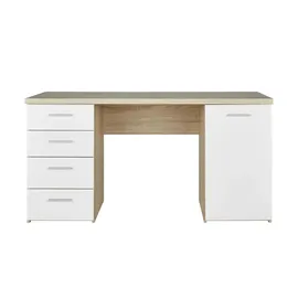 Forte Schreibtisch Net 106 Sonoma Eiche / Weiß