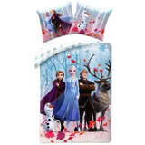 Disney Bettwäsche Disney Eiskönigin Leaf Bettwäsche 140×200 cm, 70×90 cm, 100% Baumwolle blau