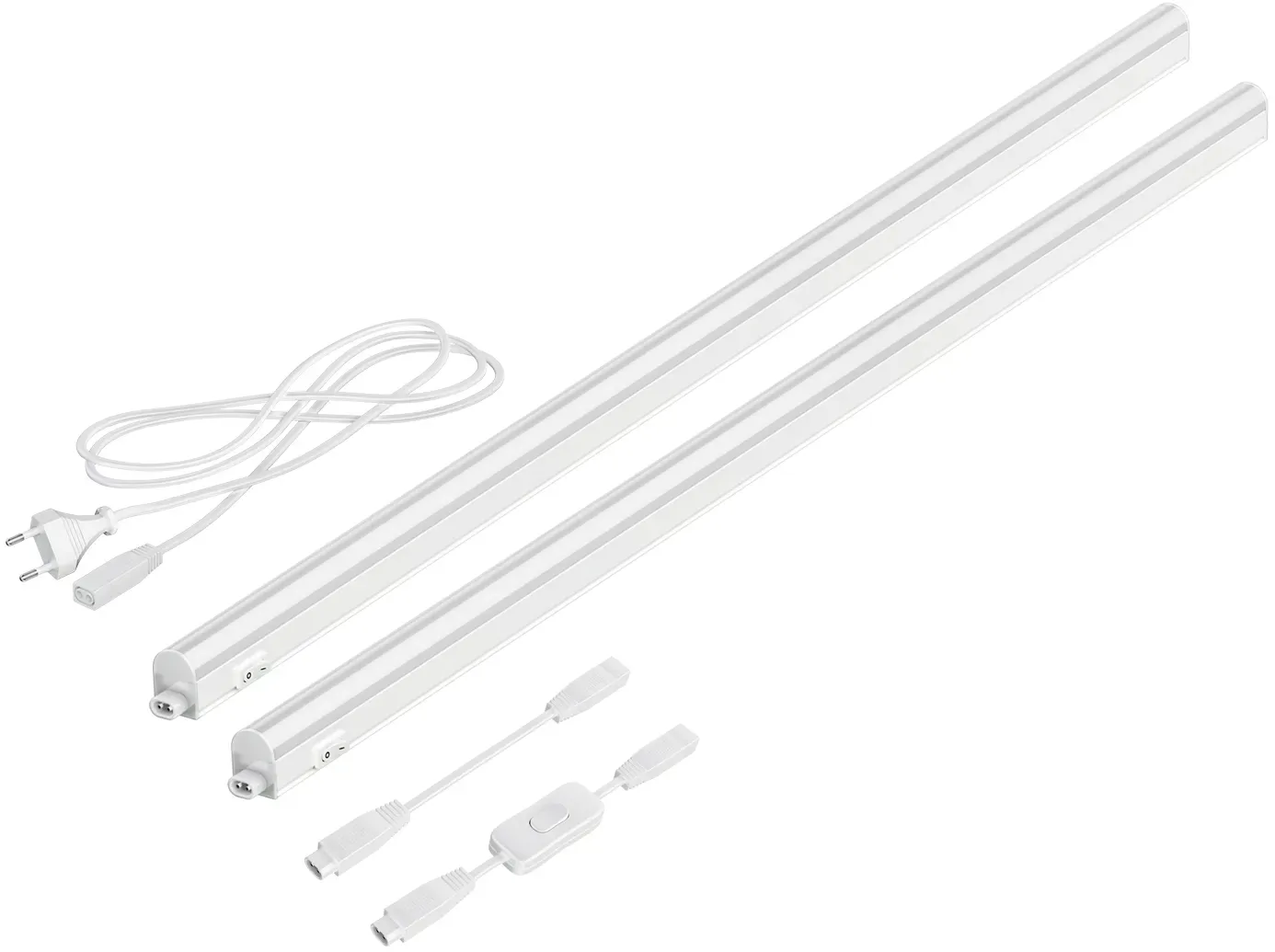 ledscom.de LED Unterbau-Leuchten Rigel, je 87,3cm, mit Schalter, je 1002lm, warm-weiß, 2er Set
