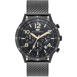 Rhodenwald & Söhne Chronograph Flight Captain in Schwarz Edelstahl in Schwarz Herrenuhren   Herren 