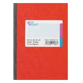 KÖNIG & EBHARDT Geschäftsbuch A6 kariert 96Blatt rot