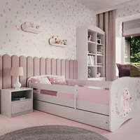 raumhirsch furniture Kinderbett mit Motiv Pferd 80 x 180 cm Holzwerkstoff weiß