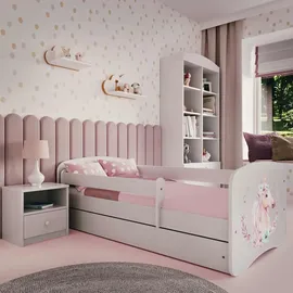 raumhirsch furniture Kinderbett mit Motiv Pferd 80 x 180 cm Holzwerkstoff weiß