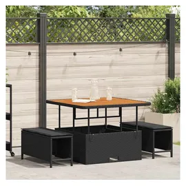 vidaXL Garten Essgruppe 3-tlg. Schwarz