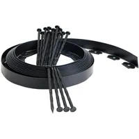JonesHouseDeco Flexible Rasenkante Kunststoff 30M Höhe 4cm Schwarz