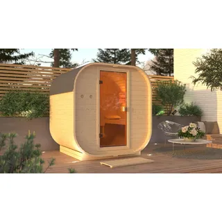 Karibu Louisa inkl. 9 kW Ofen + int. Steuerung + Dachkranz