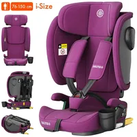 Daliya® Autokindersitz JOYMAX i-Size Auto-Kindersitz, ISOFIX, für Kinder 76-150 cm, 9-36 kg, ab: 1,5 Jahren, bis: 10 Jahre, ab: 76 cm, bis: 150 cm, (3-tlg), ISOFIX, Top Tether, faltbar, verstellbare Kopfstütze und Rückenlehne lila