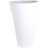 EDA - Blumentopf Vase hoch XXL Toskana Ø 48 cm – Volumen 90 l – Ø 48 x H 80 cm – Weiß