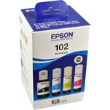 4 Epson Nachfülltinten C13T03R640 102 Multipack KCMY