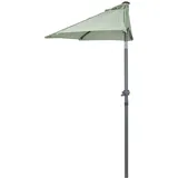 BUTLERS Halbrunder Sonnenschirm 185x95cm -SIESTA- Balkonschirm für Wandmontage | UV-Schutz 801 Schirm mit Kurbel & Aluminiumgestell | Sonnenschutz für Garten & Balkonmöbel