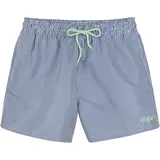 Buffalo Badeshorts Blau/Weiß S