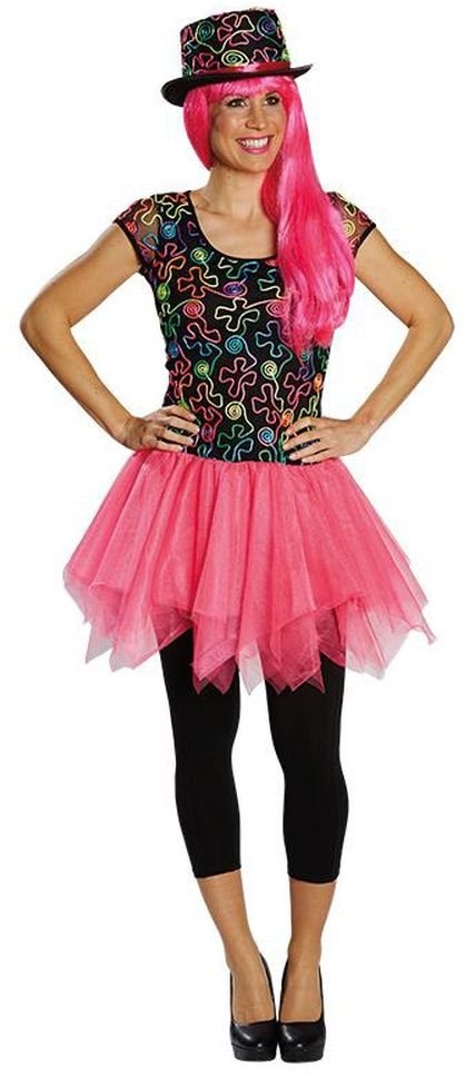Rubie's Damen Kostüm Freaky Neon Kleid Karneval Fasching Party Gr.34