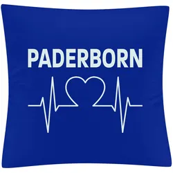 multifanshop Kissenbezug - Paderborn - Herzschlag - Druck weiß - Kissen