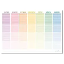 Häfft Wochenplan Pure A4 Rainbow