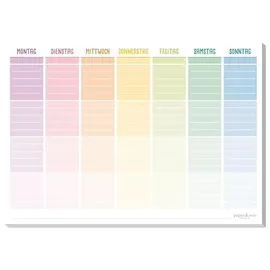 Häfft Wochenplan Pure A4 Rainbow