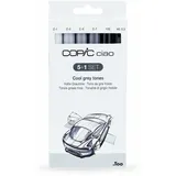 Copic COPIC® ciao "5+1"-Sets Layoutmarker-Set grau 1,0 + 6,0 mm, 6 St.