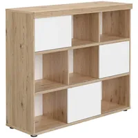 Paidi Standregal Weiß, Eiche, 2 Fächer, 126.9x109.7x42.6 cm, Beimöbel