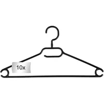 Kleiderbügel 10er-Set Kunststoff Schwarz