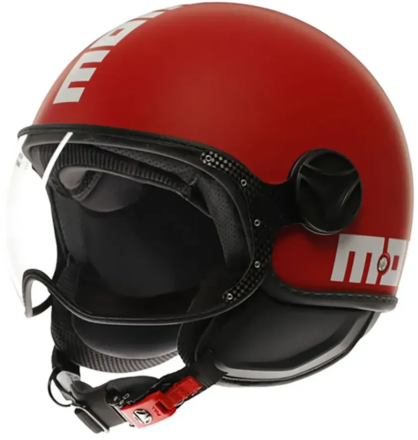 Momo Design Fgtr Classic Jethelm - Candy Matt Red / White - XL