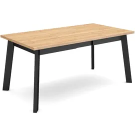 SKRAUT HOME Esstisch 167 x 75 x 90 cm Eiche/schwarz