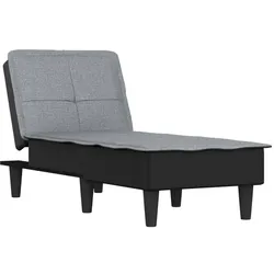 vidaXL Chaiselongue Hellgrau Stoff