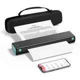 PhoFuta M08F Mobiler Drucker A4 für Unterwegs Thermodrucker A4, Bluetooth Tragbarer Drucker - Tattoo Drucker, Mit 10 Blatt Thermopapier A4, kompatibel mit Handy und Laptop, mit 1 Aufbewahrungsbox