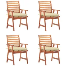 vidaXL Gartenstuhl 50 x 92 x 92 cm creme 4 St.