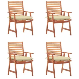 vidaXL Gartenstuhl 50 x 92 x 92 cm creme 4 St.