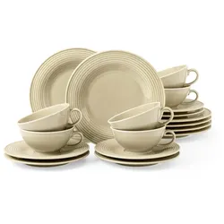 Seltmann Weiden Beat Color Glaze Teeservice 18-teilig - Sandbeige